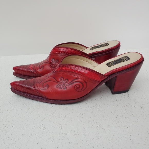 Salpy Shoes - Salpy  Snake Skin leather  womens shoes size 7